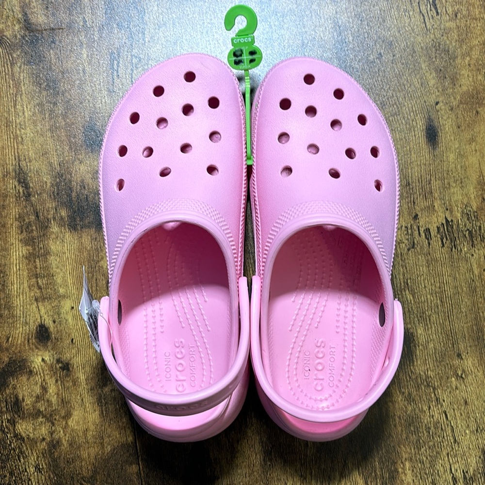 Ladies Pink CROCS Size 8
